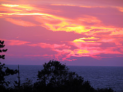 a Gorgeous sunset over the ocean