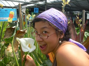 Emma with Calla lily blossom