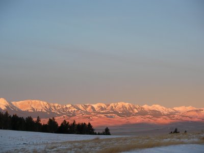 sunrise over the rockies